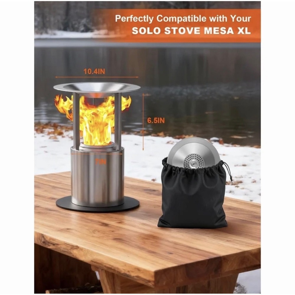 Solo Stove Mesa XL Heat Deflector Stainless Steel Tabletop Fire Pit Accessory